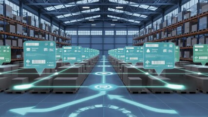 Scanning Boxes With Augmented Reality Tracking in Warehouse - Powered by Adobe