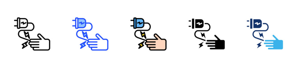 Shock Alert Icon Collection With Multiple Styles