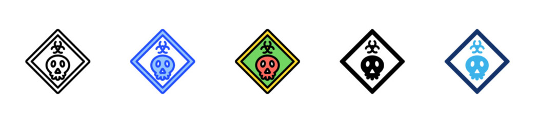 Biohazard Icon Collection With Multiple Styles