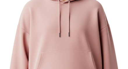 Dusty rose oversized hoodie sweatshirt apparel clothing fashion style casual comfortable trendy garment wear on transparent background