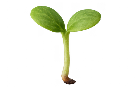 Young green plant seedling sprouting representing new life and growth