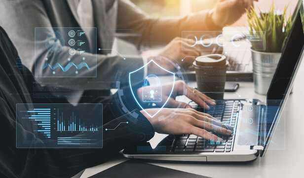 A futuristic cybersecurity dashboard for a Security Operations Center (SOC). The system monitors the network, analyzes data for threats, and provides comprehensive protection. Fermion