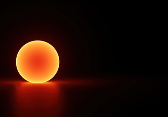 A vibrant, glowing orb casts warm light across a dark, abstract background, symbolizing insight, discovery, and innovation ,clarity ,success ,sparkling