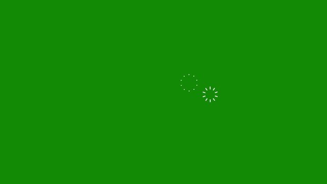 Animated shining five White stars rating motion symbol representing customer satisfaction, positive feedback, excellent business review, ranking recommendation on Green background