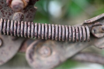 close up of a threaded steel