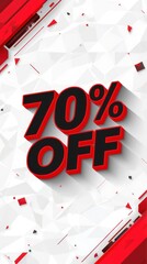 Black friday shopping discount banner 70% off at local businesses engaging graphic design eye-catching environment