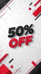 Black friday discount banner for shopping business modern graphic design bold red and black colors