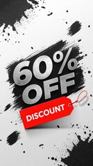 Black friday shopping discount banner 60% off deals for businesses in a dynamic environment
