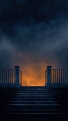 The Celestial Heaven Gate Staircase Where Angels Pray and the Holy Spirit Rises Beyond the Universe with universe, believe, grace