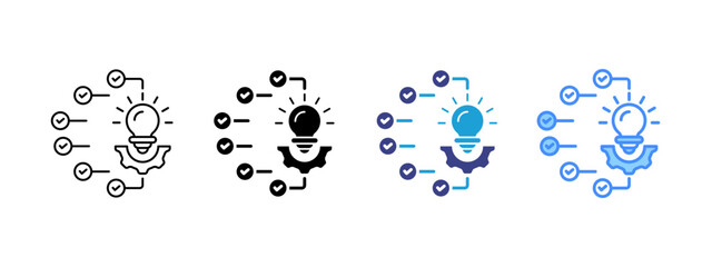 Innovation icon set multiple style collection