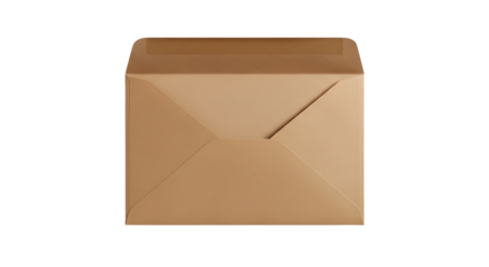 Brown envelope on white background