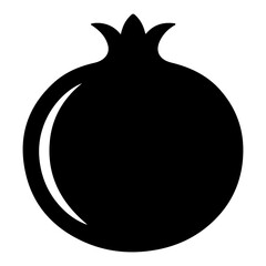 Silhouette of a pomegranate, a healthy fruit