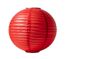 Red paper lantern on white background