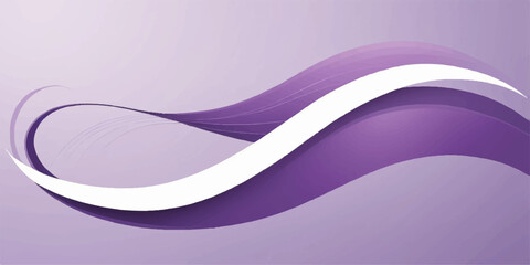 Purple flowing wave with floating particles across a minimalist lite purple canvas, expressing motion, balance, and design harmony.