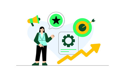 Business Team Celebrating Promotion Announcement Flat Vector Illustration