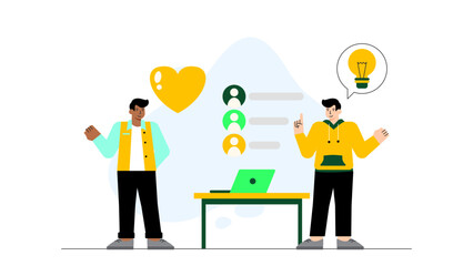 Diversity and Equality in Workplace Flat Vector Illustration