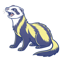 Ferret Color Vector Illustration
