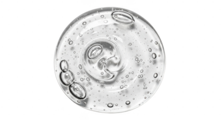 Microscopic view of transparent singlecelled organism isolated on transparent background