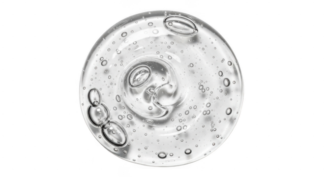 Microscopic view of transparent singlecelled organism isolated on transparent background