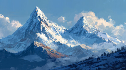 Snow-Capped Peaks Symbolizing International Mountain Day