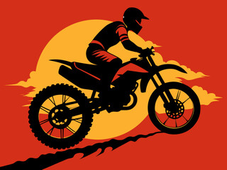 motocross rider silhouette