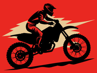 motocross rider silhouette