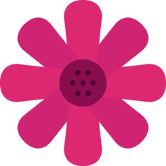 zinnia icon illustration design with flat