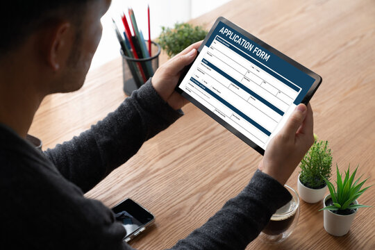 Online application form for modish registration on the internet website