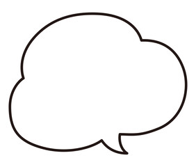 シンプルな吹き出しのベクターイラスト。単品、フレーム、枠、ふきだし