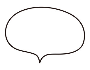 シンプルな吹き出しのベクターイラスト。単品、フレーム、枠、ふきだし