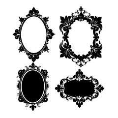 Ornate vintage frames for design and decoration
