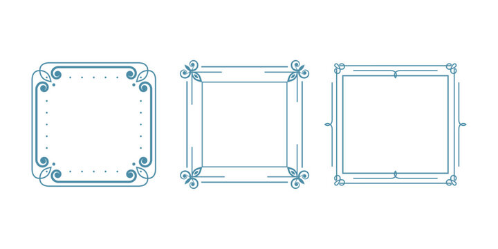 Luxury vintage frames vector collection with decorative ornamental borders stylish antique design suitable for invitation poster book card wedding elegant artwork