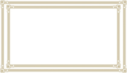 Ornate Vintage Certificate Border Decoration: Decorative Frame Design for Formal Documents and Invitations