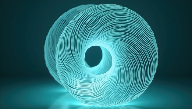 “Luminous Curved Sculpture Reflecting Abstract Digital Geometry” - Powered by Adobe
