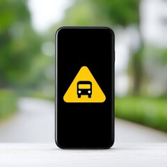 Mobile phone alert indicating early school bus arrival, School bus GPS tracking