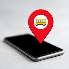 Mobile phone alert indicating early school bus arrival, School bus GPS tracking