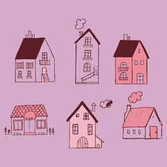 free vector Home set t-shirt design.