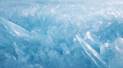Blue Ice Crystals Closeup Texture Macro Photography Frozen Water Surface