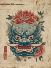 Vintage Ukiyo-e Japanese Style Design 