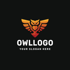Fiery Owl Logo – Abstract Winged Symbol for Wisdom, Security, and Tech Branding