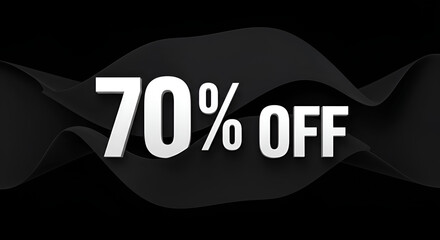 Seventy Percent Off Sale Discount Promotion.