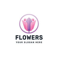 Tulip Flower Logo – Abstract Floral Symbol for Beauty, Wellness, and Elegant Branding