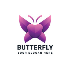 Heart Butterfly Logo – Abstract Feminine Symbol for Beauty, Wellness, and Creative Branding