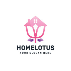 Floral Home Logo – Abstract House and Flower Symbol for Eco Living, Wellness, and Lifestyle Branding