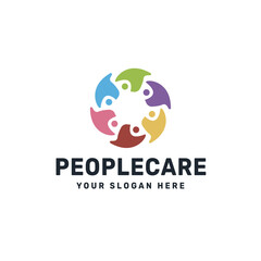 Unity Circle Logo – Colorful Human Figures Representing Diversity and Collaboration