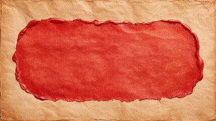 Vintage paper document with distinctive red wax seal representing authenticity and official correspondence.