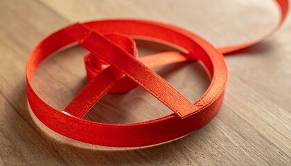 Red Ribbon Symbolizing AIDS Awareness and Support.