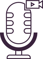 Line Live Streaming Icon Element