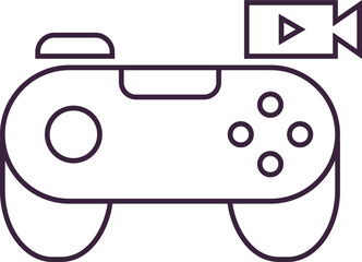 Line Live Streaming Icon Element