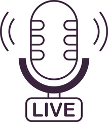 Line Live Streaming Icon Element